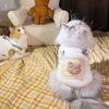Autumn and winter velvet vest dog clothes Bigbear teddy Pomeranian small dog pet cute pocket bear warm velvet