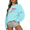 Women's Casual Long Sleeve Round Neck Blouse with Print for Daily Wear