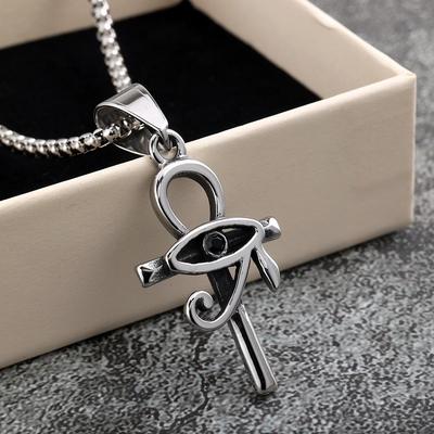 Collana Pendente Occhio di Horus in Acciaio Inossidabile Retrò Unisex