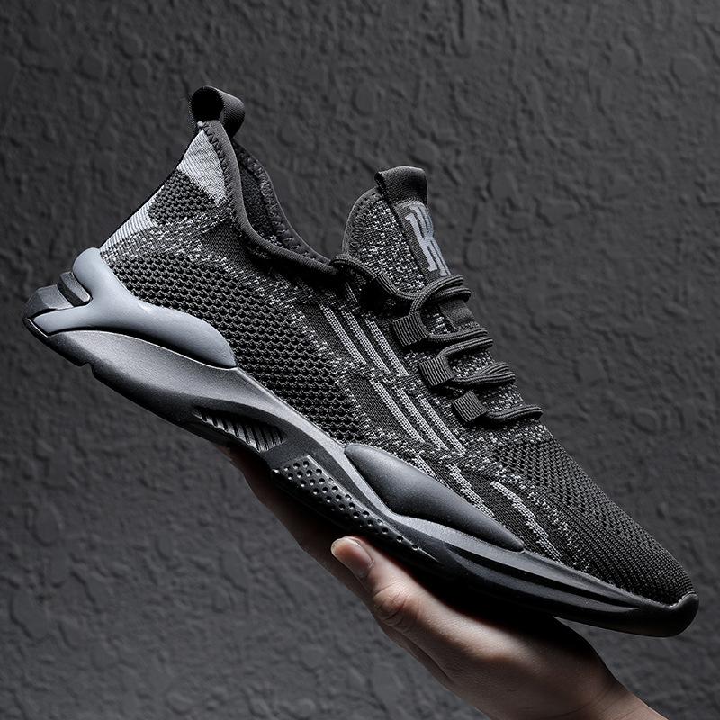 Summer Men's Shoes Extra Large Size Breathable Men's Casual Fly-woven Shoes Running Shoes Korean Version Mesh Tide Sneakers 46 Comfortable