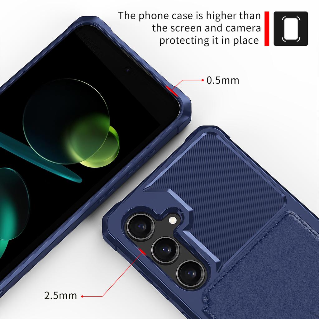 For Samsung Galaxy A36 5G Case with Card Holder PU Leather+TPU Phone Back Cover