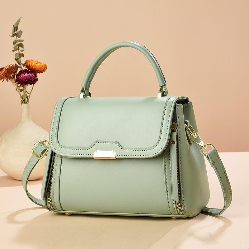Handbag Women's bag Solid color shoulder messenger bag Versatile fashion simple mother bag