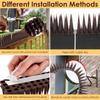 12Pcs Plastic Anti Bird And Pigeon Spikes Anti Climb Bird Spikes Fence Wall Spike Cat Repellent Spike Away Fence Kit for Outside