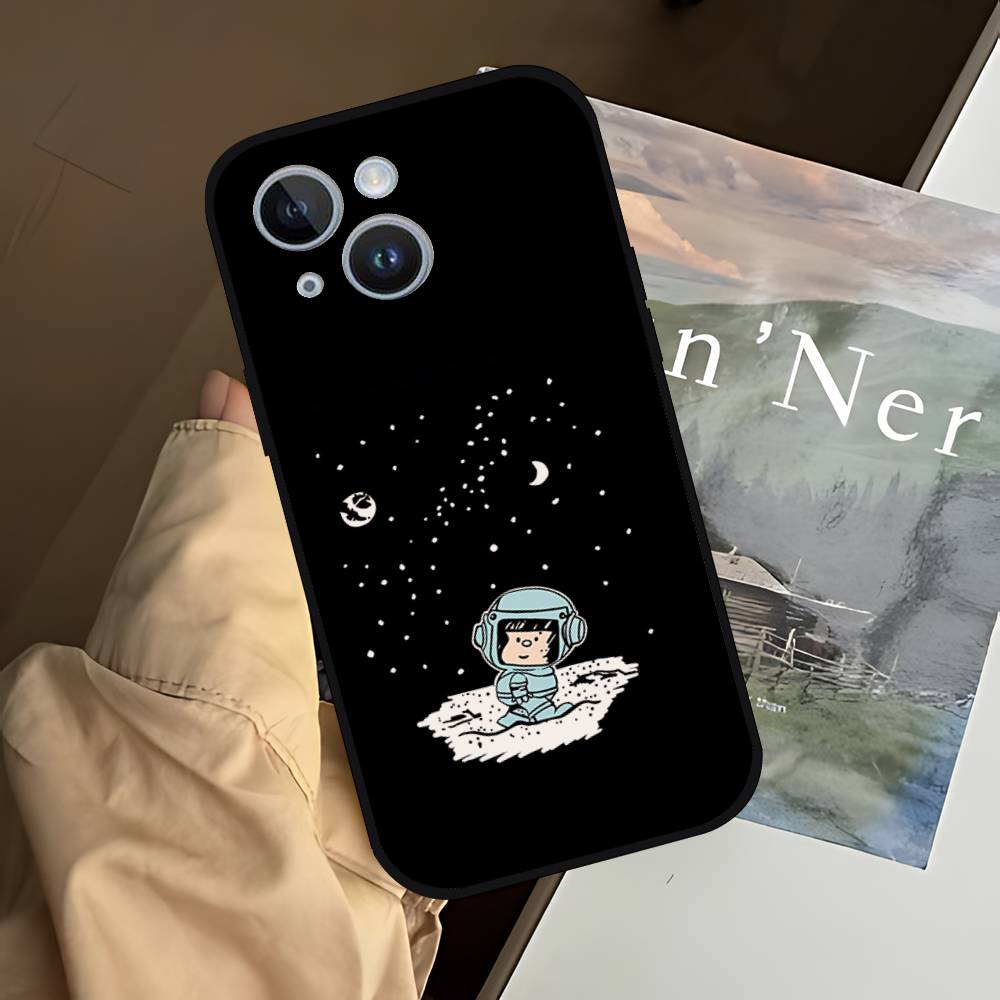 Cartoon Cute Mafalda Phone Case For IPhone 1716 15 14 13 Pro Max 11 12 Mini X Xs XR Black Silicone Cover