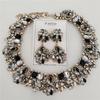 2026 New Fashion Crystal Rhinestones Large Collar Choker Necklace Earrings Women Jewelry Sets Indian Statement Wedding Necklace