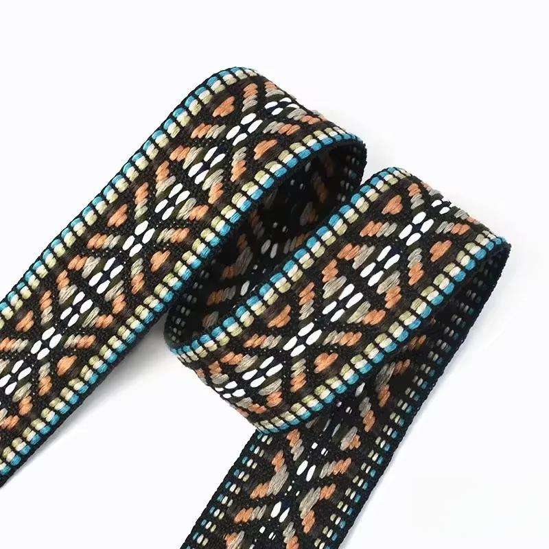 2/5/10Yards Meetee 30mm Polyester Webbing Ethnic Jacquard Ribbon Band Clothing Bags Decor Belt Fabric DIY Sewing Accessories