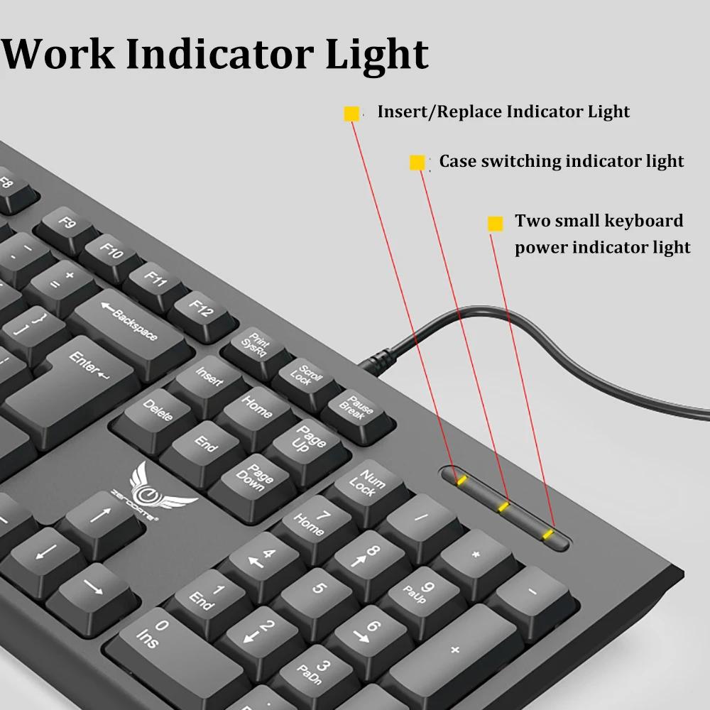 104 Tasten USB-Kabel-Tastatur Gaming-Tastatur Ergonomische Tastatur für PC Laptop Plug and Play