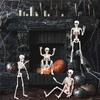 M-Moderní-1 kus Halloweenové kostry Dekorace Kostra celého těla s pohyblivými klouby Bílá