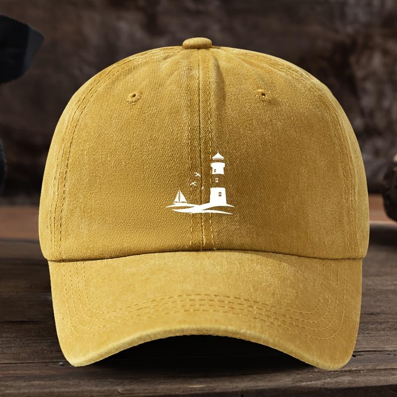 Seagull Sailboat Print Baseball Hat Unisex Outdoor Fashion Versatile Peaked Cap Trend