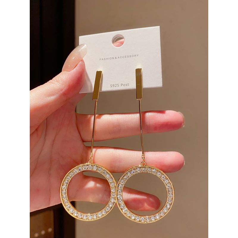 Accessible Luxury Ring Female Retro Europe and America Exaggerated Large Version Geometry Gold