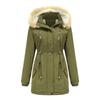 Winter Women's Thickened Lamb Fleece Cotton-padded Jacket Women's Loose Women's Cotton-padded Jacket Detachable Cap and Fleece Jacket