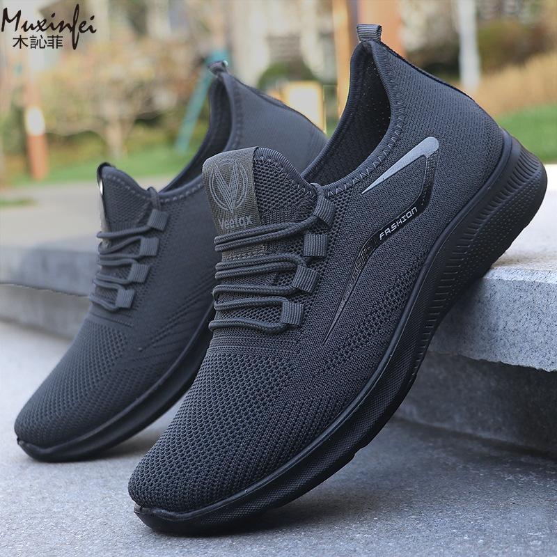 Sport Herrenschuhe Atmungsaktiv Lässig Sommer Neu Weichsohle Atmungsaktiver Mesh-Sneaker Rutschfest Herren Sommer Günstige Schuhe Ausverkauf