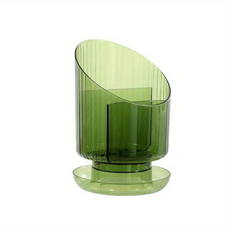 Kitchen Chopstick Tube Household Draining Transparent Storage Rack Storage Box Wall Hanging with Knife Fork and Spoon Green 645₽