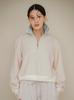 Peuswike Contrast Knit Zipup_Oat Beige