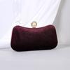 Velvet Handbag With Gold Foil Embellishments For Evening Wear And Formal Events