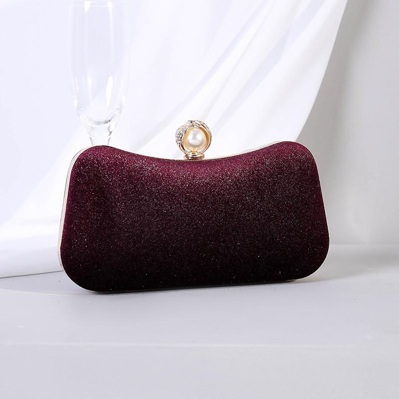 Velvet Handbag With Gold Foil Embellishments For Evening Wear And Formal Events