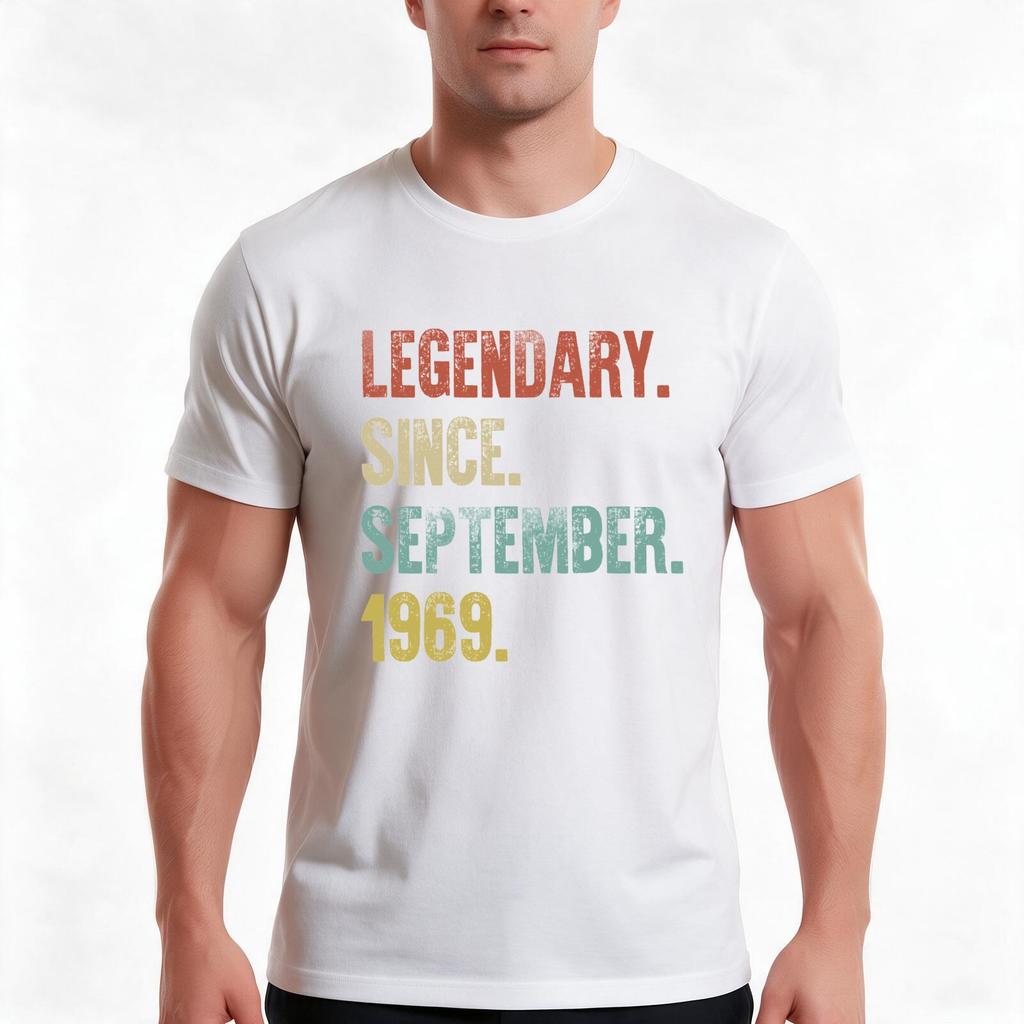 Retro Vintage th Birthday Legendary Since September TShirt Summer Casual Cotton Tee Oversized Streetwear Tops