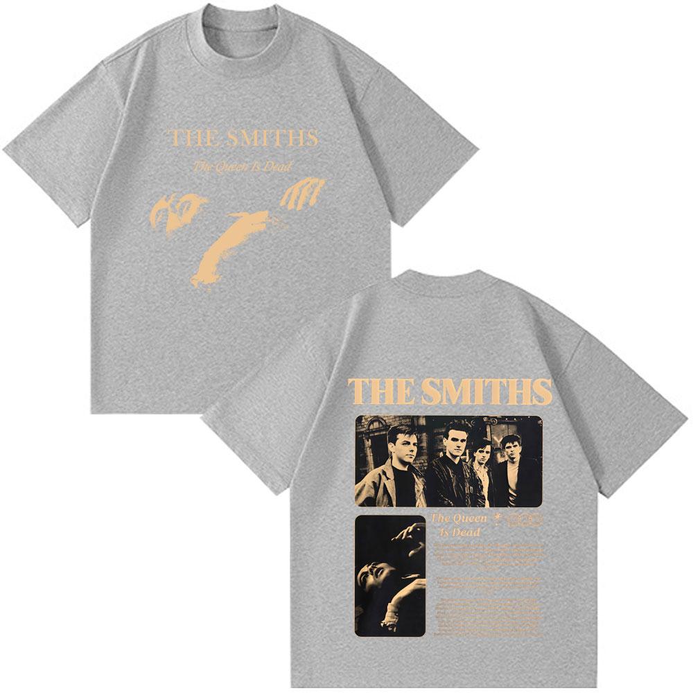 The Smiths The Queen Is Dead Plus Size T-shirts with Short Sleeves 1980's Indie Morrissey T-shirt Men's Vintage Rock Band Tide