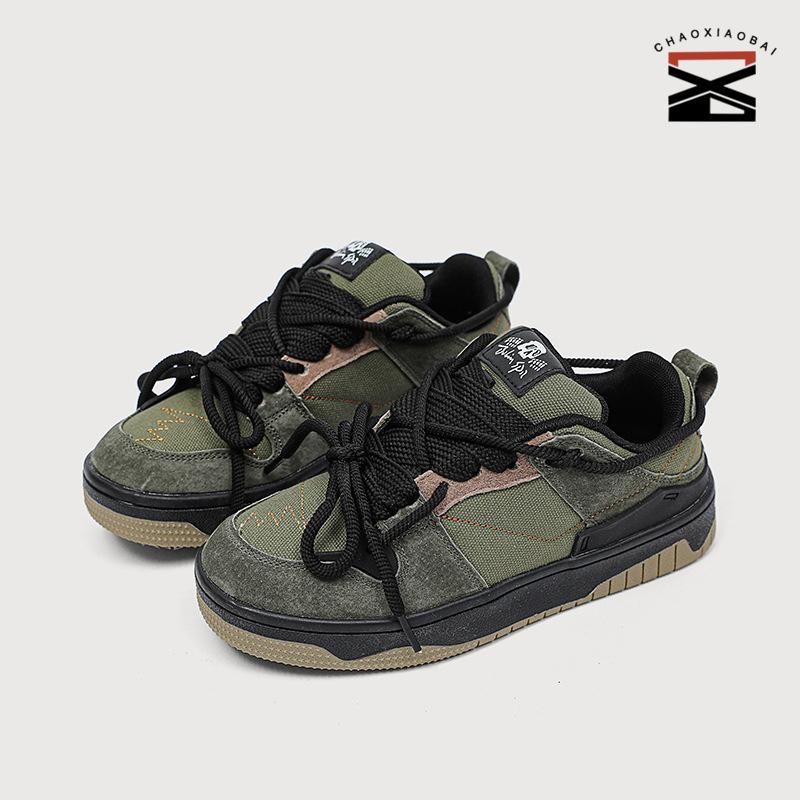 

CHAOXIAOBAI Ретро Тяжелая промышленность Кроссовки Нишевый дизайн Толстый низ Повседневная спортивная обувь Женская все-матч Цвет Подобранная пара Обувь