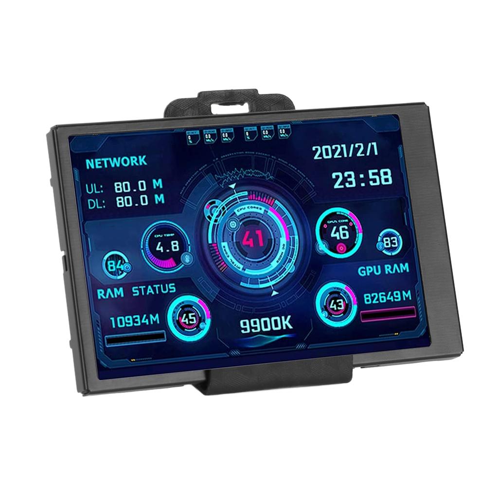3.5 Inch IPS USB Mini Screen CPU RAM HDD Data Temperature Display 360 Degree Rotation Type C Sub Screen for Computer
