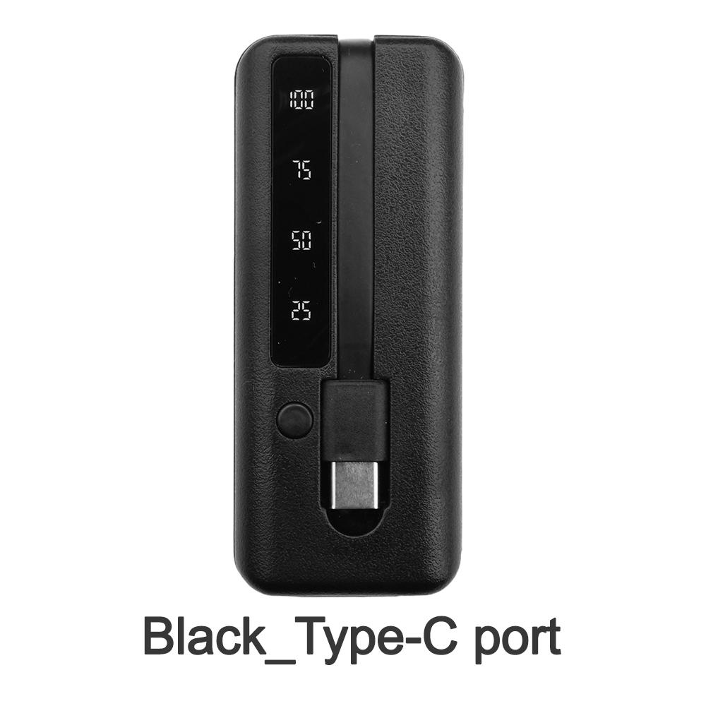 

1*18650/18700/20700/21700 Battery Charger Type-C USB Ports Power Bank Case DIY Shell Kit Cell Phones Powerbank Box with Cable