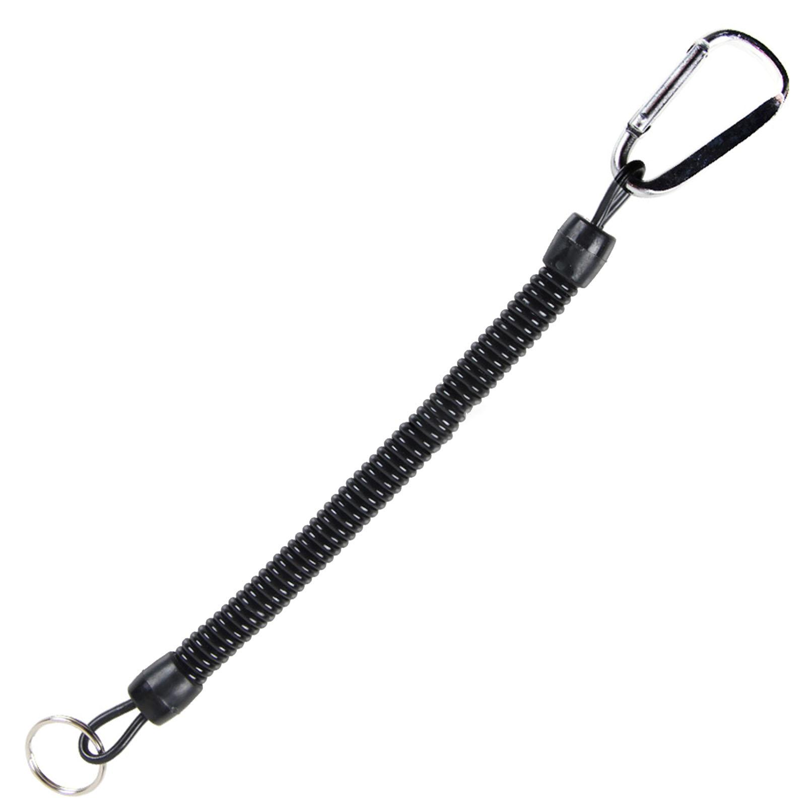 Fishing Tools Anti-Lost Lanyard Telescopic Elastic Retention Rope Safety Spring Lanyard Rope Keyring Chain Accessories белый