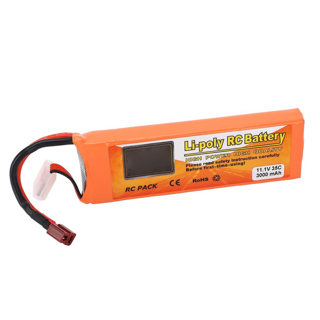 11.1V 3000mAh 35C Lithium Battery Replacement Battery with T Plug for Remote Control Quadcopter Glider Helicopter
