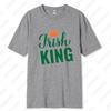St Patricks Day King and Queen Printed Cotton TShirt Matching Couple Outfit Lovers Shamrock Husband Wife Tee Mr and Mrs Tops