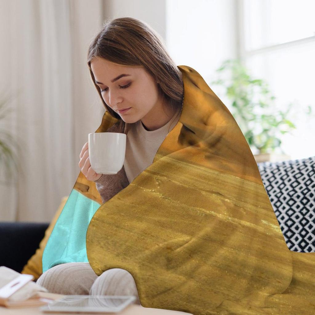 Sand Dunes Sahara Desert Landscape 22 Throw Blanket Portable Lightweight Blanket For Travel Camping