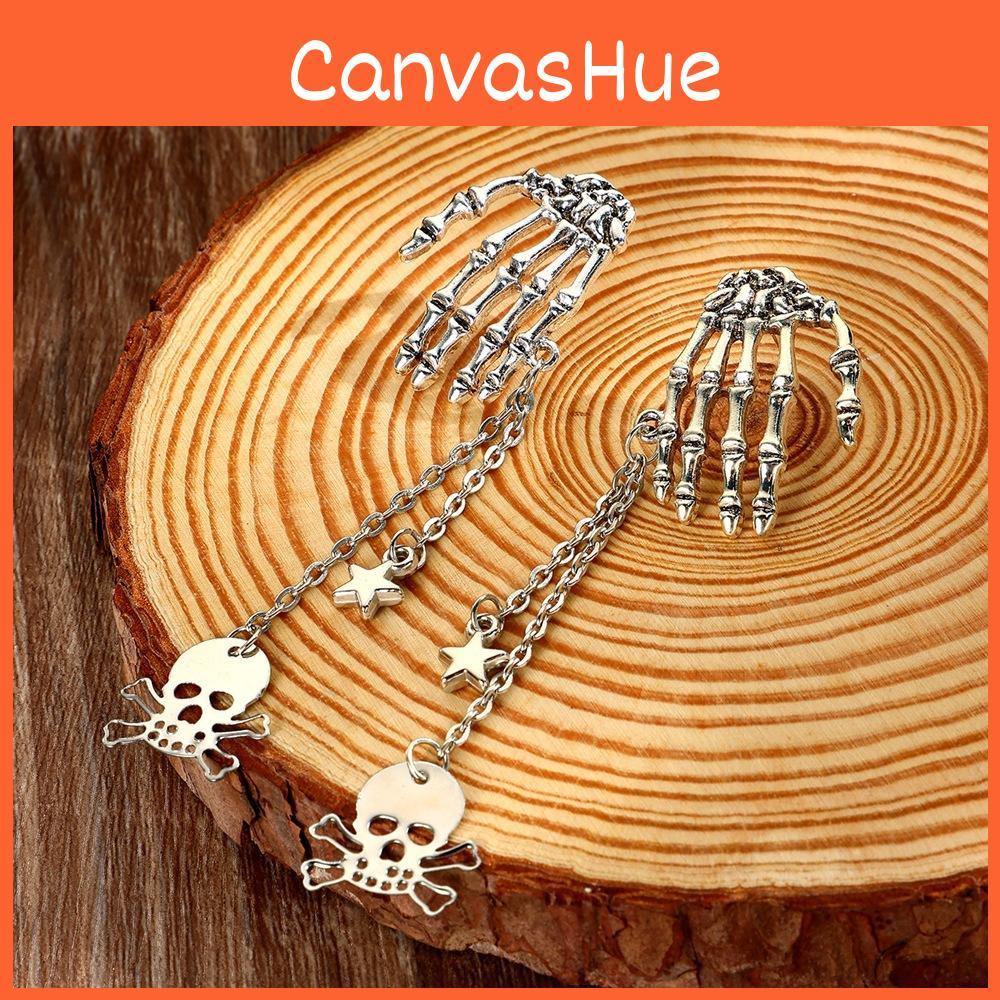Pirate Skeleton Drop Earrings With Electroplated Finish For Womens Party Accessory