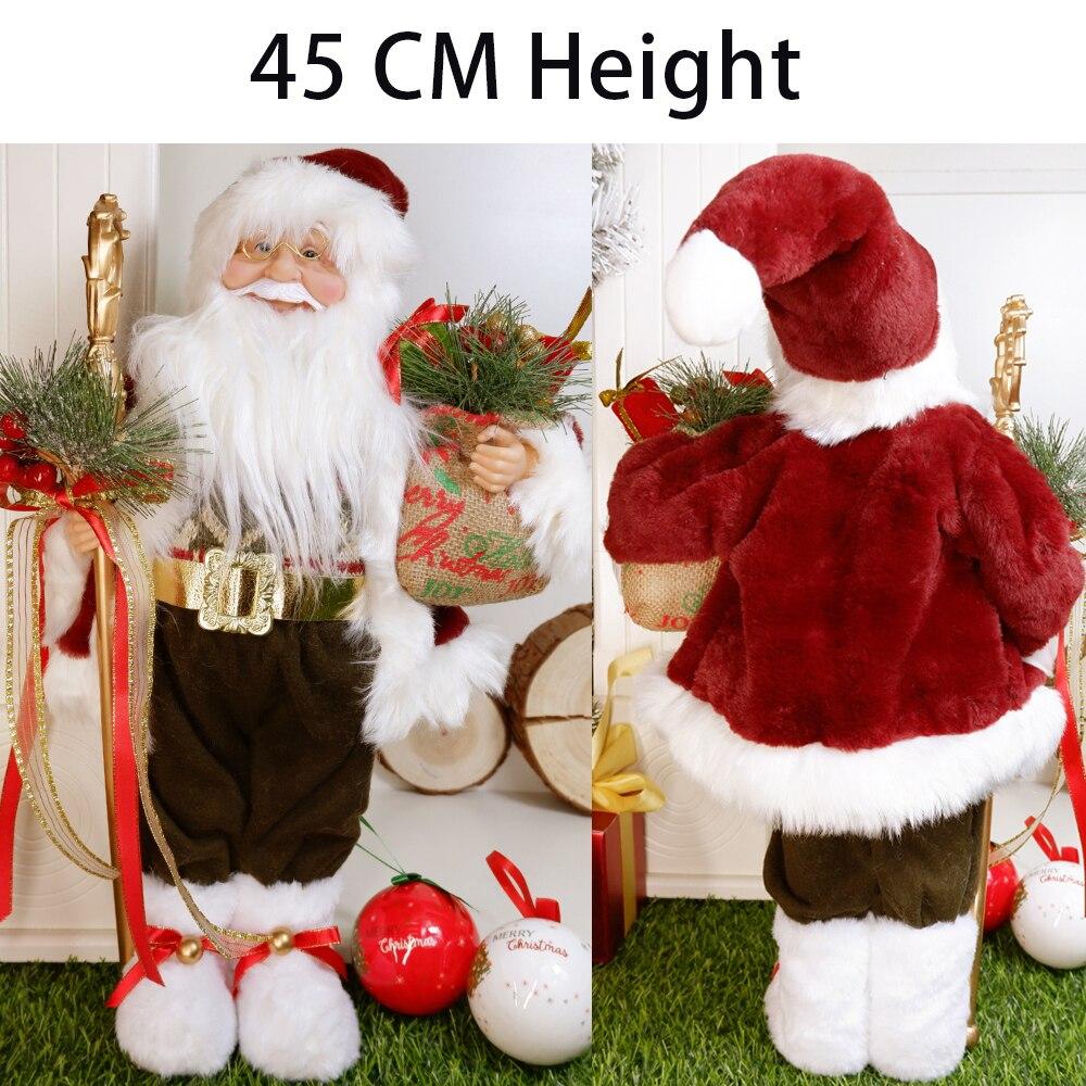 ABXMAS New Year 2024 Christmas Decorations For Home 45cm Santa Claus Doll Children Gifts Christmas Xmas Tree  Ornaments Navidad