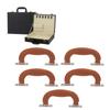 Vintage Suitcase Handle Sturdy Durable Black Trunk Pull Handle Imitation Leather Brownish Plastic Luggage Handles