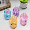 Festive Rabbit Maltose Squeeze Toy, Soft TPR Slow Rebound Sequins Fidget for Stress Relief & Holiday Gifts
