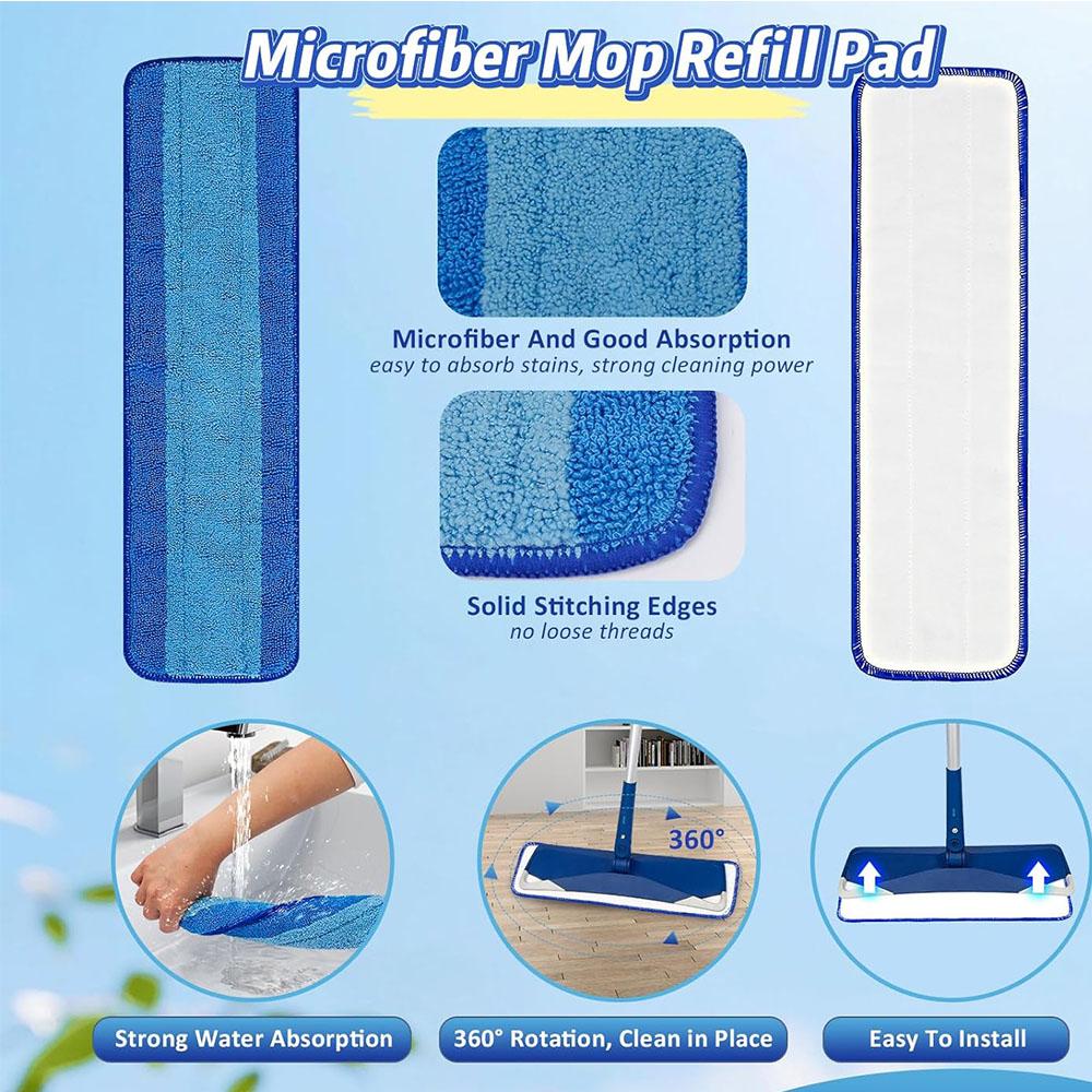 Microfiber Moping Cloth for Bona Replacement Pads Floor Care System Wet/Dry Flat Mop Cloth Cleaning Tools Mop