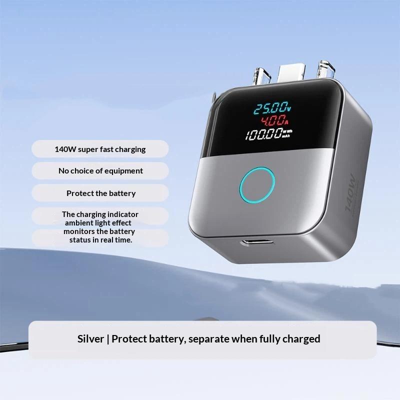 140W Smart Charging Adapter Auto Power-off Overcharge Protection Full Charge Separator for Business Trip Use