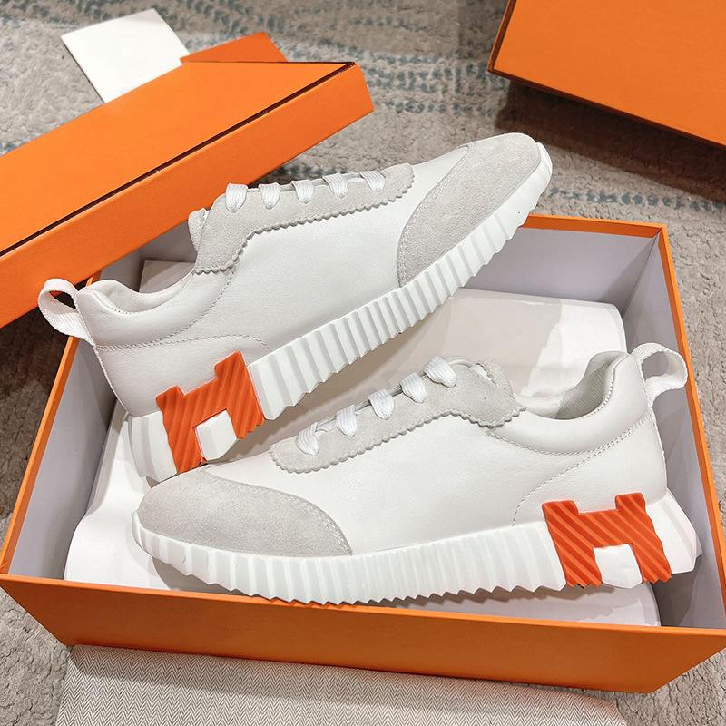 European Hh Men'S Shoes Sports Shoes Leather Mesh Shoes Breathable Versatile Lace-Up Light Luxury High-End Height Increase