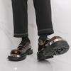 Plus Size Men's Leather Lace-up Casual Shoes, Height Increasing Loafers
