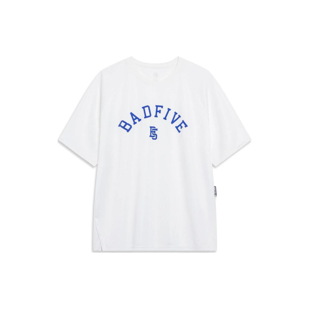 Li Ning Letter Print Crew Neck T-Shirt Men Tops White ATST087-1