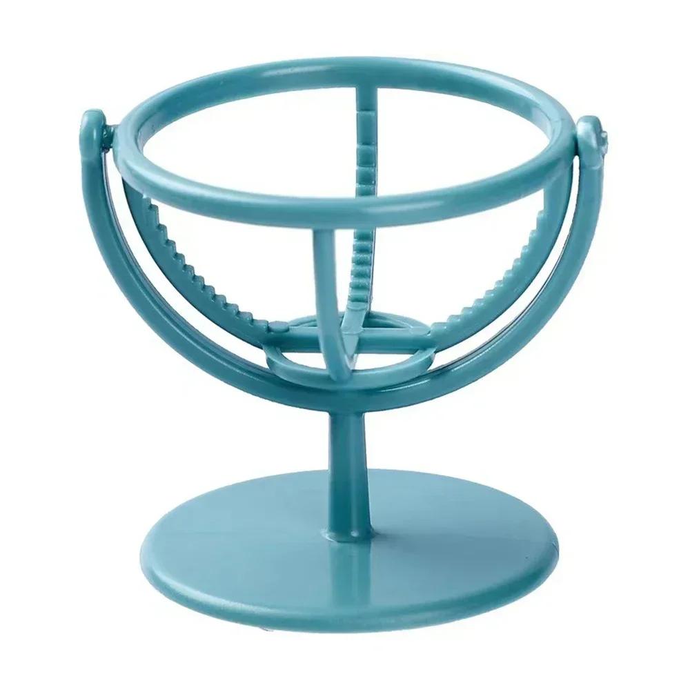 Držák na laťky otočný o 360° Nástěnná labutěnka na labutěnky Polička Bílá Modrá Houbičky na make-up Krása Držáky na vajíčka Skladování make-upu