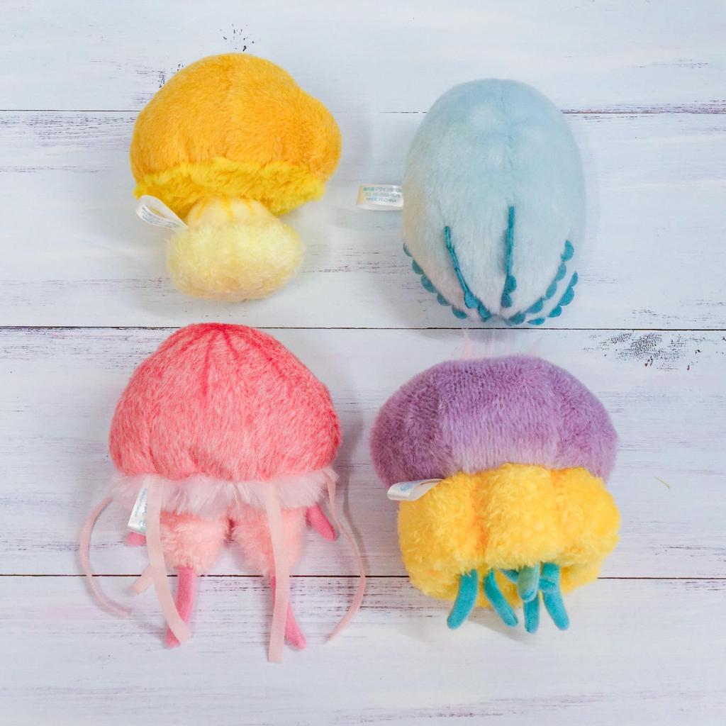 Naitou Design Underwater Walk Pochamaru Plush Toy, Small, Jellyfish Series, Colored Jelly, Ages 6+, Total Height: Approximately 10cm