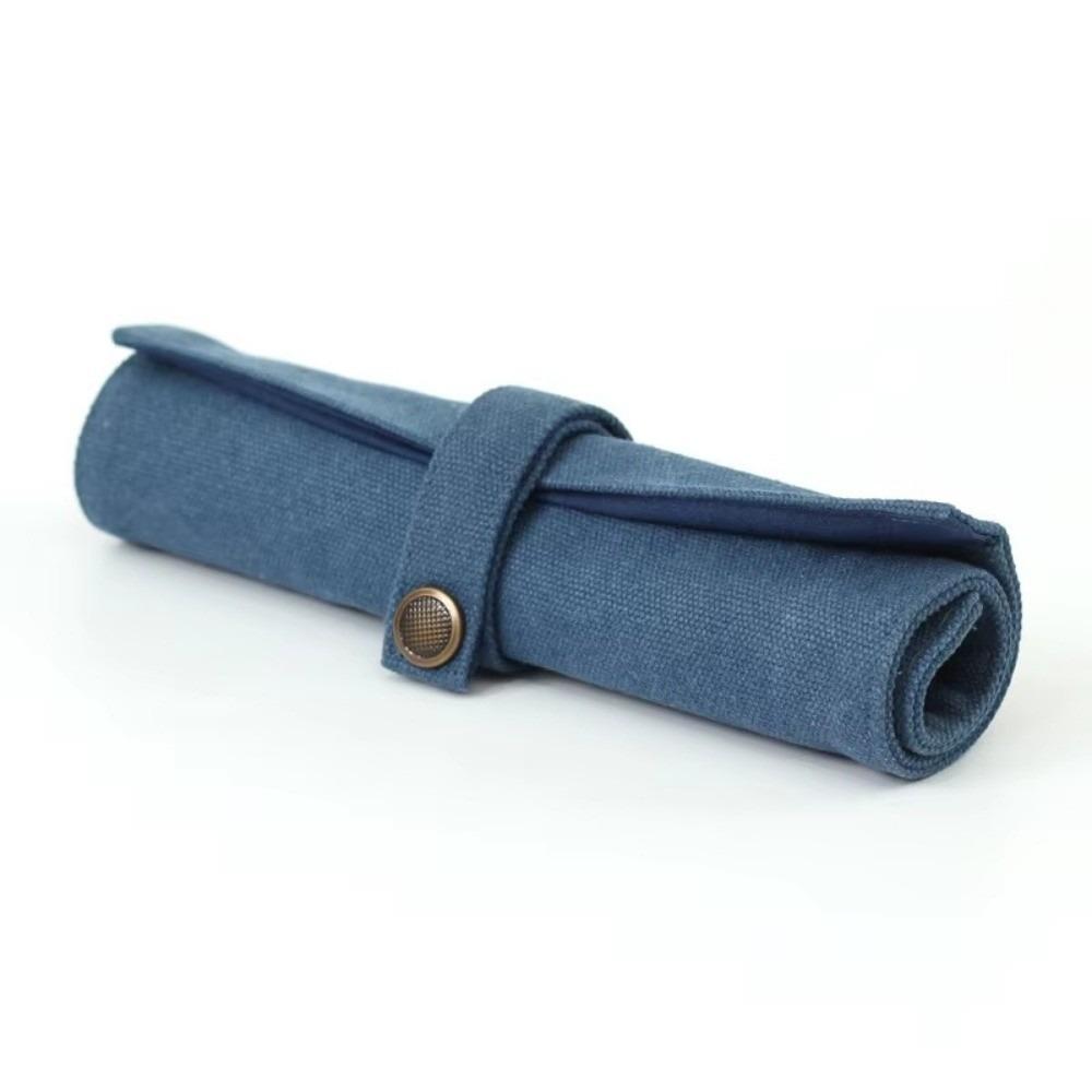 Canvas Pen Curtain Space-Saving Pencil Bag New Wrap Roll Holder ForTeacher, Student, Painter