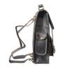 Herren-Tagesrucksack aus schwarzem Vintage-Leder, Rucksack, Laptop-Reisetasche