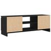 TV Cabinet Black Oak Effect 102x30x36 Cm Engineered Wood