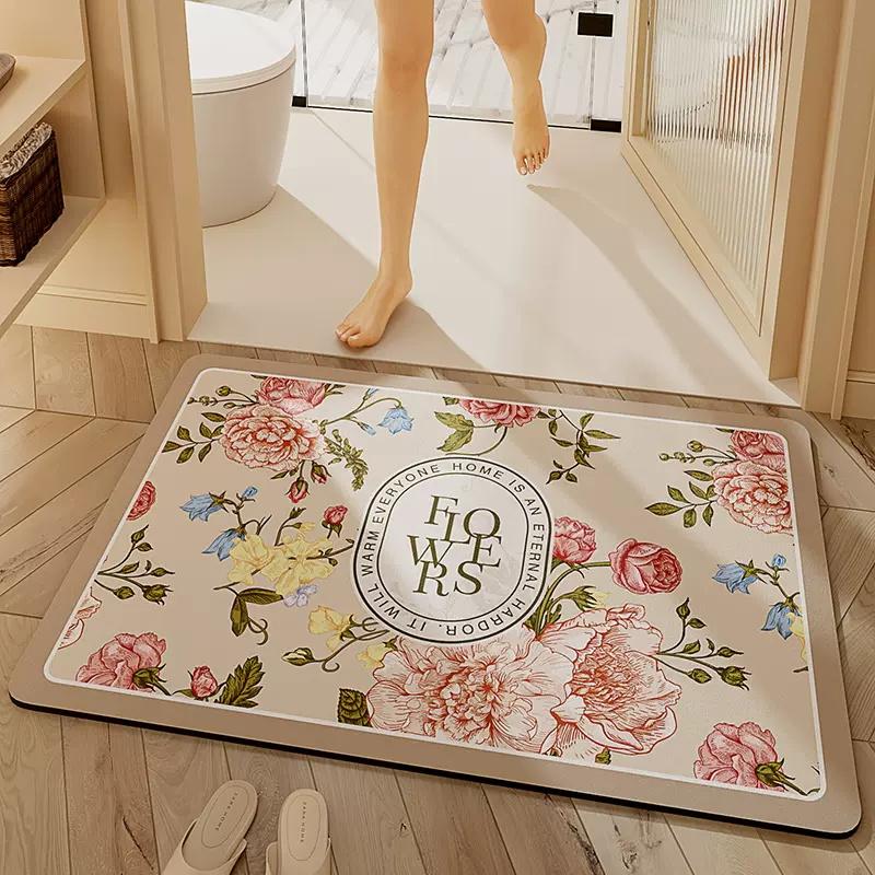 Nordic Bathroom Rugs Anti Slip Bath Mat Foot Mats Quick Dry Shower Carpet Toilet Rugs Door Mat Washable For Living Room