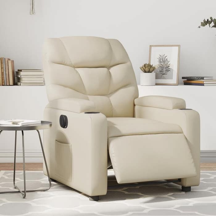 VidaXL Fauteuil Inclinable Électrique, Chaise de Relaxation avec Dossier et Repose-pied Réglables, Siège de Salon, Moderne, 3204645