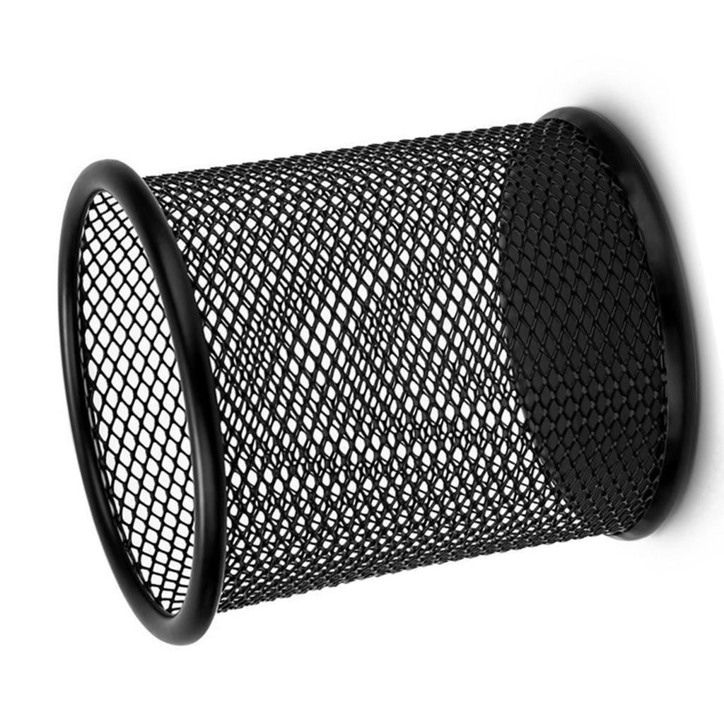 Mesh Pen Holder Large Capacity Prevent Slip Desktop Pen Container for Pencils Erasers Stationery
