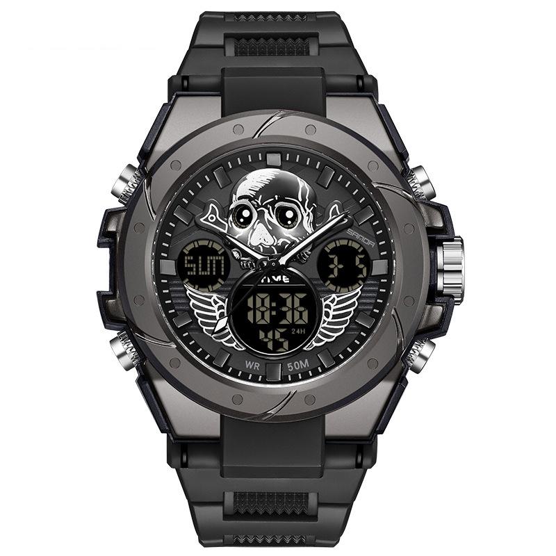 UTHAI CQ348 New Skull Men watch Waterproof Multi functional Outdoor Sports Quartz Watch Fashion Clock Giftwatches for man