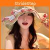 Cherry Sun Lace Hat Women Summer Beach Vacation Large Brim Sun Cap Protection