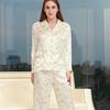 High-end Mulberry Silk Pajamas Women's 1011 Spring and Autumn New Silk Pajamas Women's Thin Long-sleeved Pajamas Set