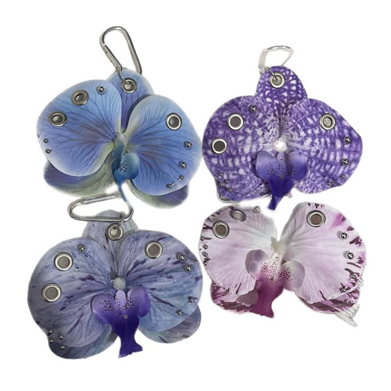 Butterfly Orchid Keychain Simulation Flower Bag Pendant Decoration Accessories Gifts